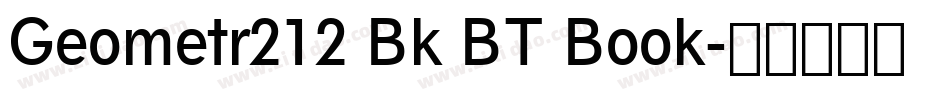 Geometr212 Bk BT Book字体转换